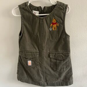 Disney Store army green Winnie the Pooh dress